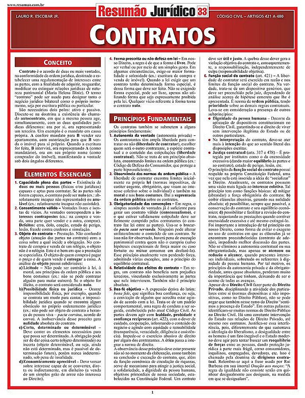Resumao Juridico - Contratos