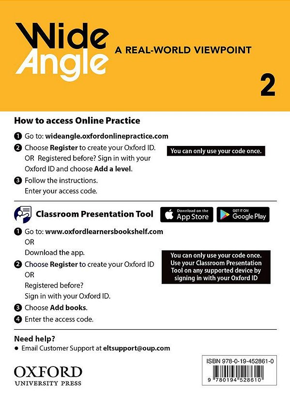 American Wide Angle 2 - Teacher's Access Card