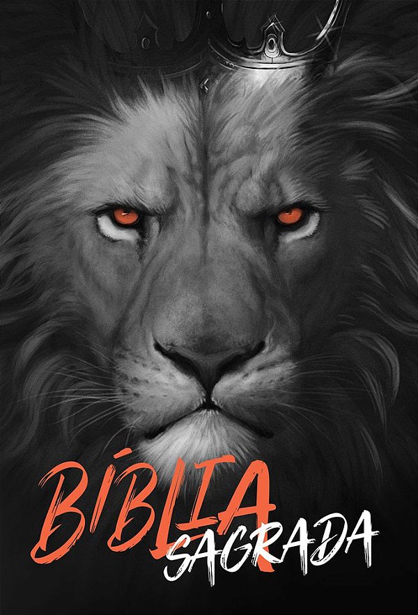 Bíblia Naa Leão Preto E Branco - Letra Normal Nova Almeida Atualizada