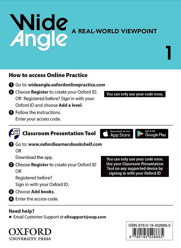 American Wide Angle 1 - Teacher's Access Card