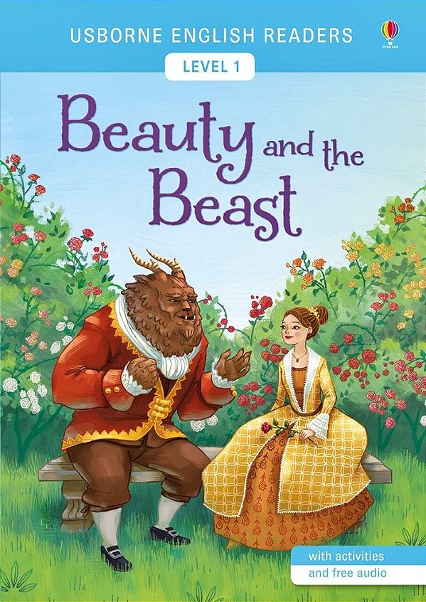Beauty And The Beast - Usborne English Readers - Level 1 - Book With Activities And Free Audio
