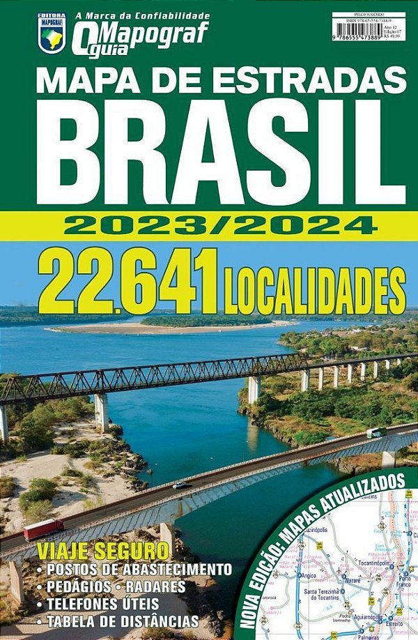 Guia Mapograf Mapa De Estradas Brasil 2023/2024 - Espiral
