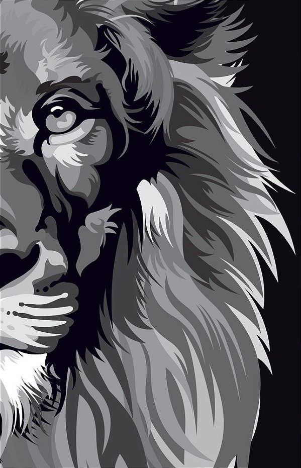 Bíblia Arc 860 Lion Colors - Black & White - Letra Normal Almeida Revista E Corrigida
