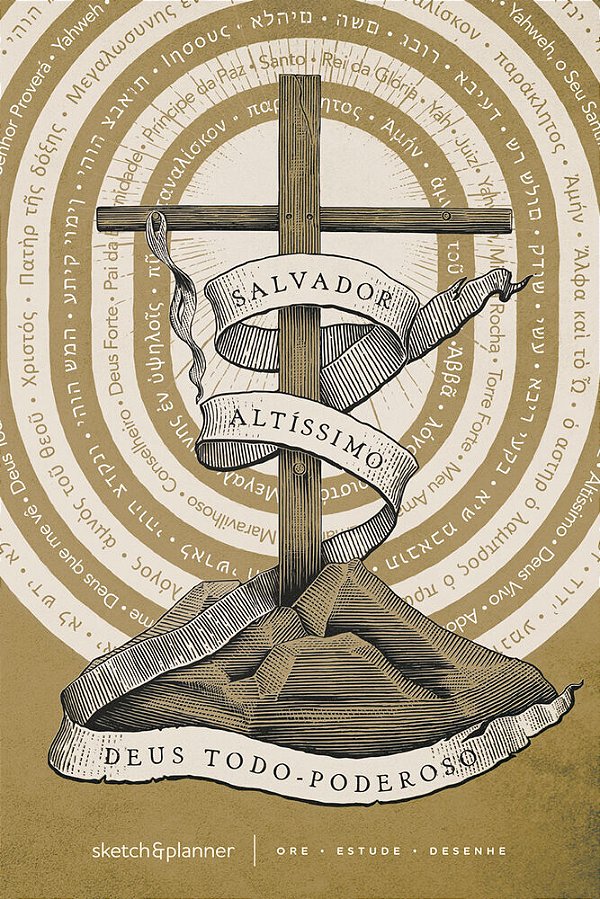 Sketch & Planner - Os Nomes De Deus - Cruz Ore, Estude, Desenhe
