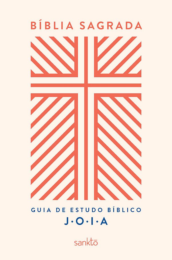 Bíblia NVT Com Guia De Estudo Bíblico J. O. I. A. Capa Creme