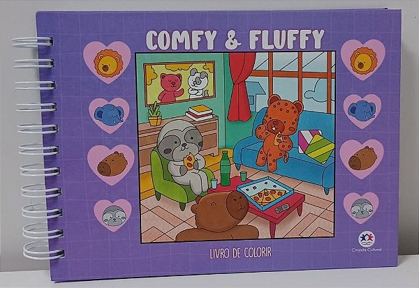 Comfy & Fluffy (Roxo) - Livro De Colorir - Capa Dura
