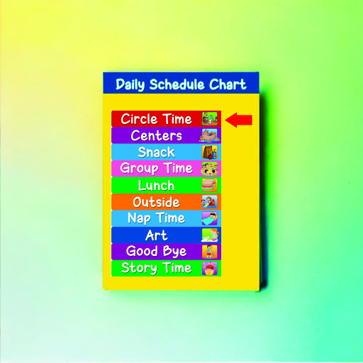 Placa Interativa Programação Diária - Daily Schedule Chart