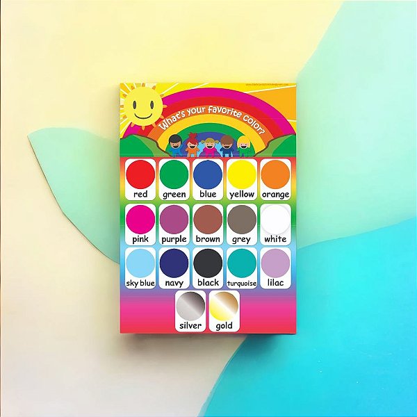 Placa Interativa Qual sua cor favorita? - What's Your Favorite Color?