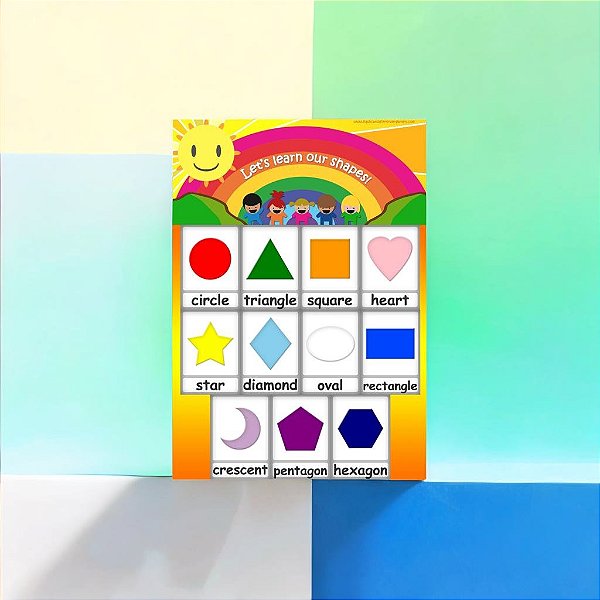 Placa Interativa Formas - Let's learn our shapes!