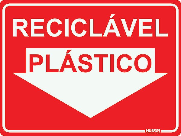 Placa Reciclagem de Plásticos