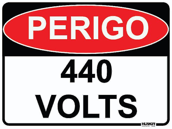 Placa Perigo 440 volts
