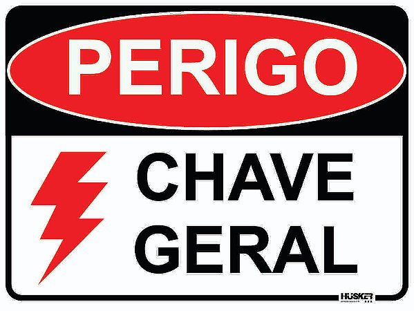 Placa Perigo Chave Geral