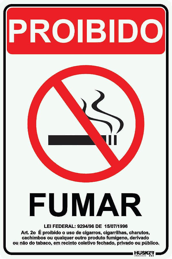 Placa Proibido Fumar