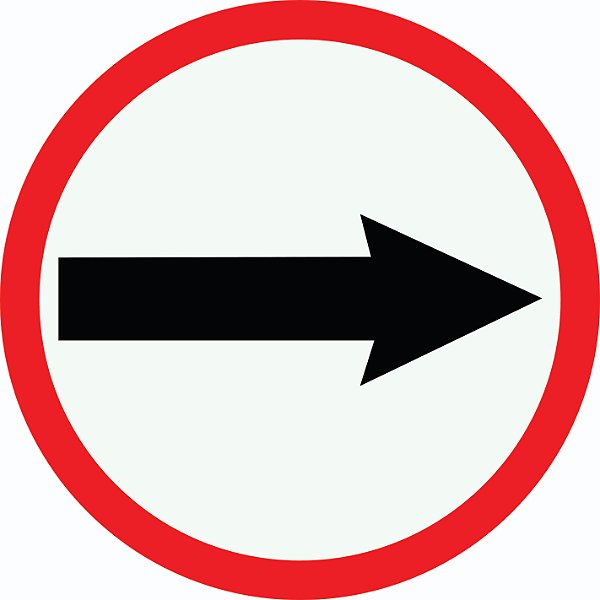 Placa Sentido Obrigatório