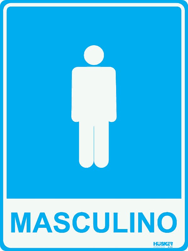 Placa Sanitário Masculino