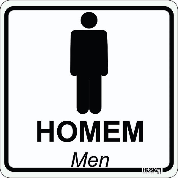 Placa Toalete Masculino