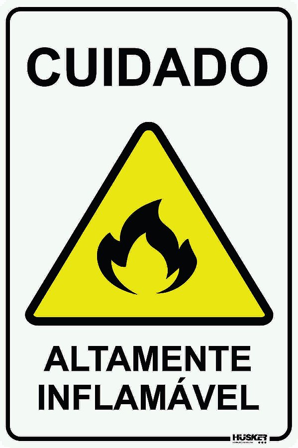 Placa Cuidado Inflamável