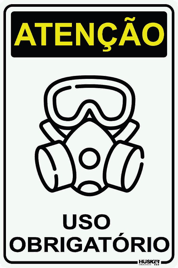 Placa Atenção Uso de Máscara
