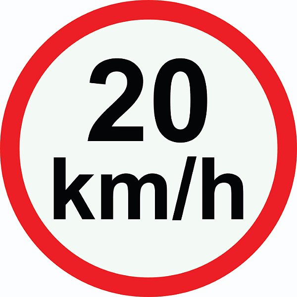 Placa 20 KM/h