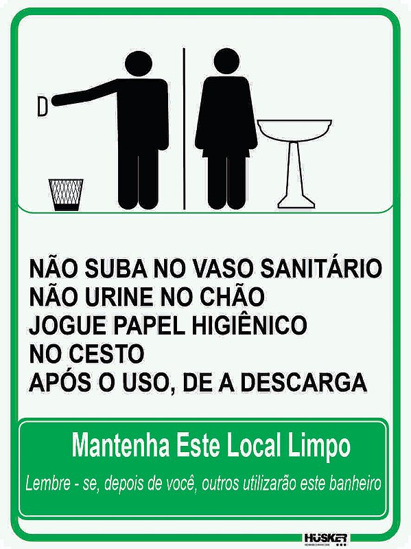 Placa Mantenha este Local Limpo