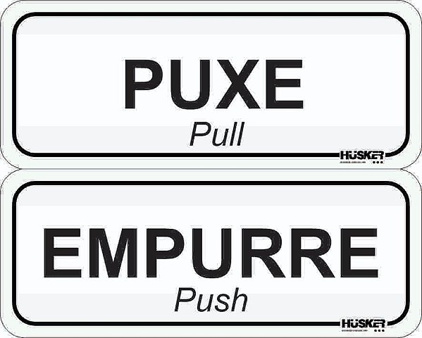 Kit de Placa Puxe e Empurre