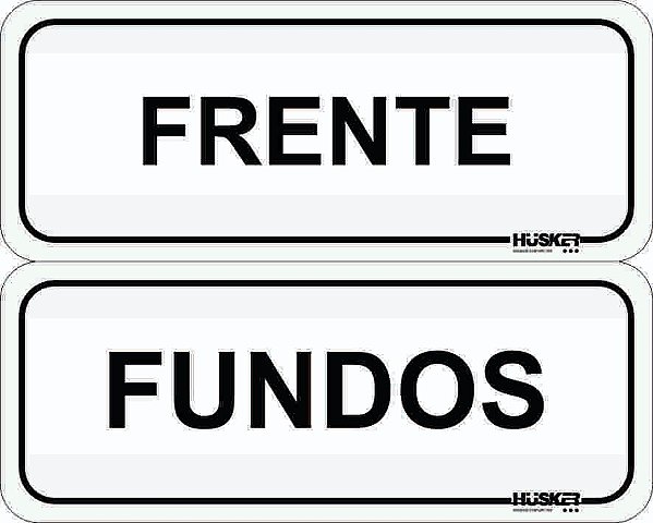 Kit de Placas Frente e Fundo