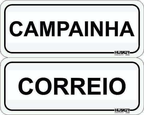 Kit de Placas Campainha e Correio