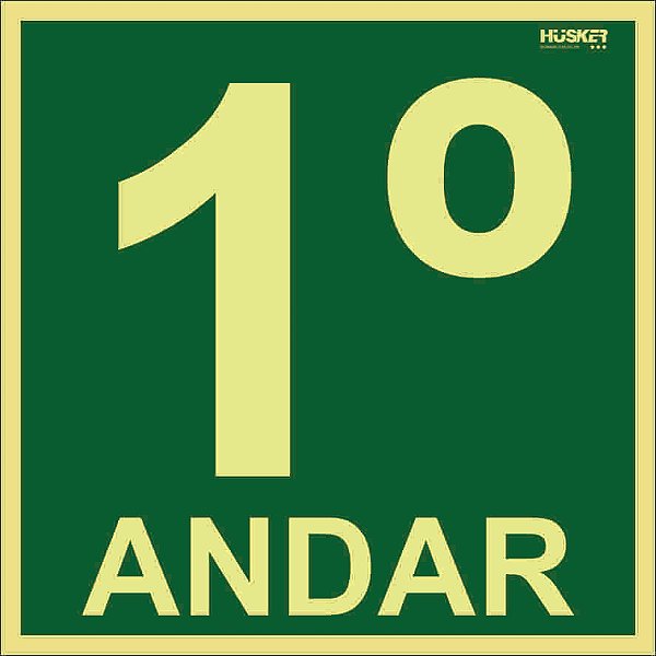 Placa de Numeração de Andares 20x20 cm