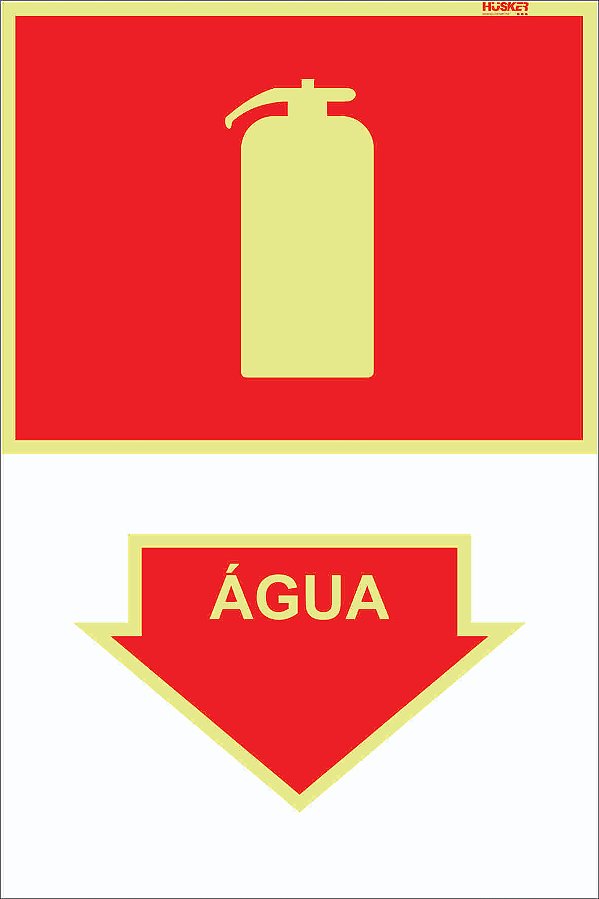 Placa Extintor de Água 20x14 cm