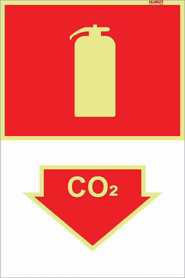 Placa Extintor CO² 20x14 cm