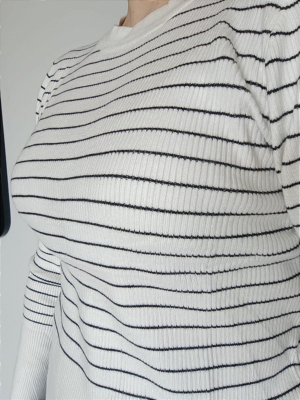 Blusa Listras Gabriela Branca