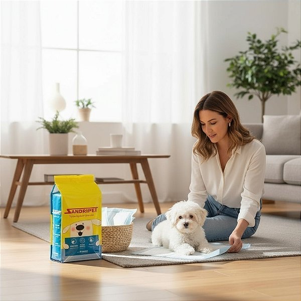 Tapete Higiênico Descartável para Cães Sandripet 60x80cm c/30un