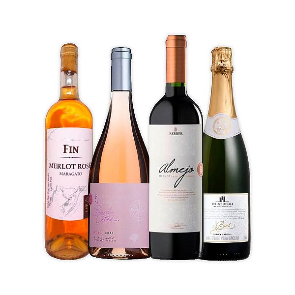 Combo de Vinhos Sul Brasil com 4 Garrafas 750ml