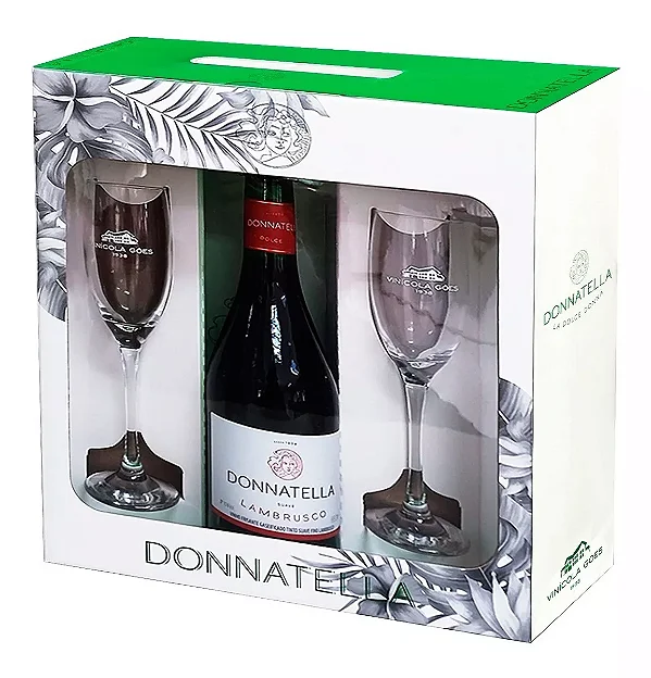 Kit Frisante Donnatella Lambrusco Suave + 2 Taças