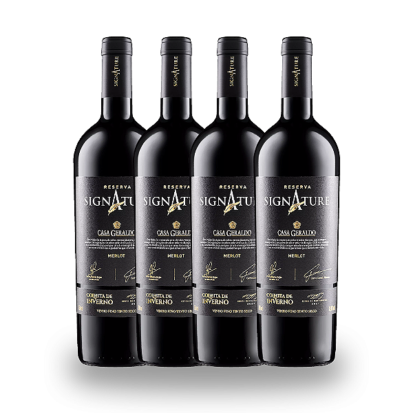 Combo Vinho Tinto Brasileiro Merlot Signature 4 Garrafas 750ml