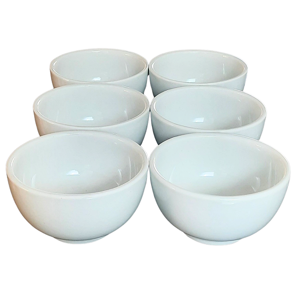 Kit 6 Tigelas / Cumbucas Açaí 600ml - Porcelana Branca