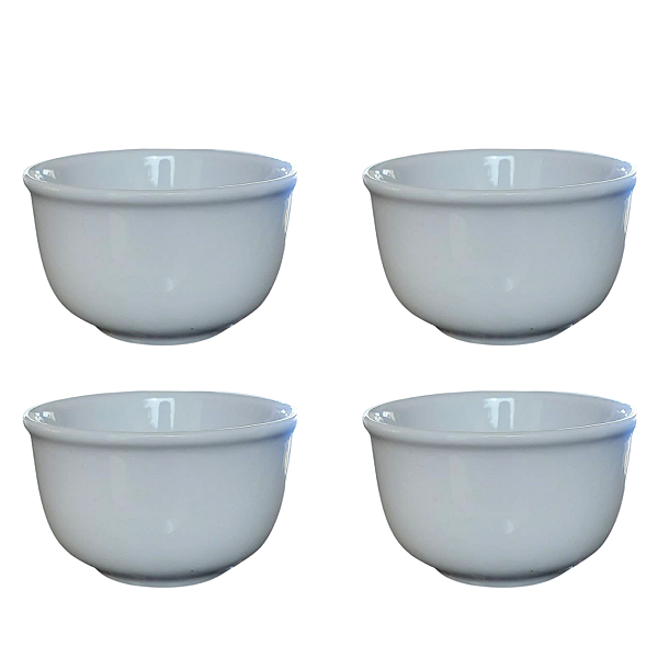 Jogo 4 Cumbucas 350ml - Tigelas - Kit Porcelana branca (2)