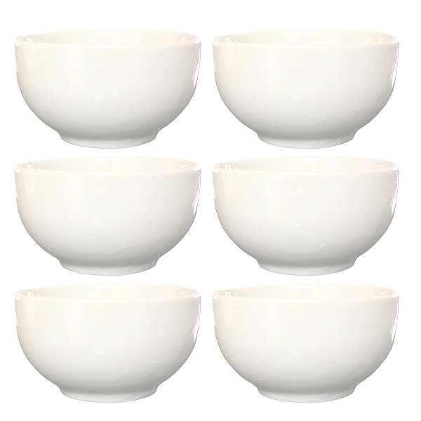 Kit 6 Tigelas Cumbucas Bolws Sopa Açaí 400ml - Porcelana (2)