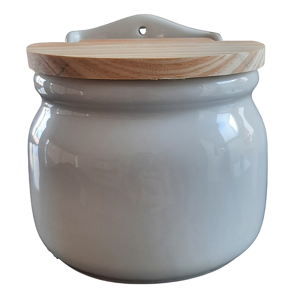 Saleiro Parede 1kg - Porcelana Branca