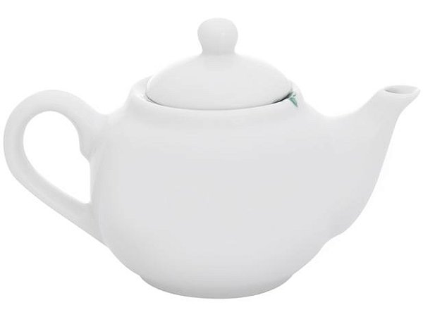 Bule Chaleira 500ml Café, Chá, Leite - Porcelana Branca