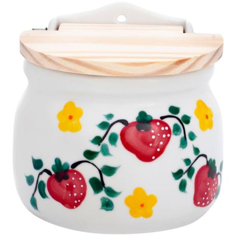 Saleiro Parede 1KG - Porcelana Decorado à mão Morango