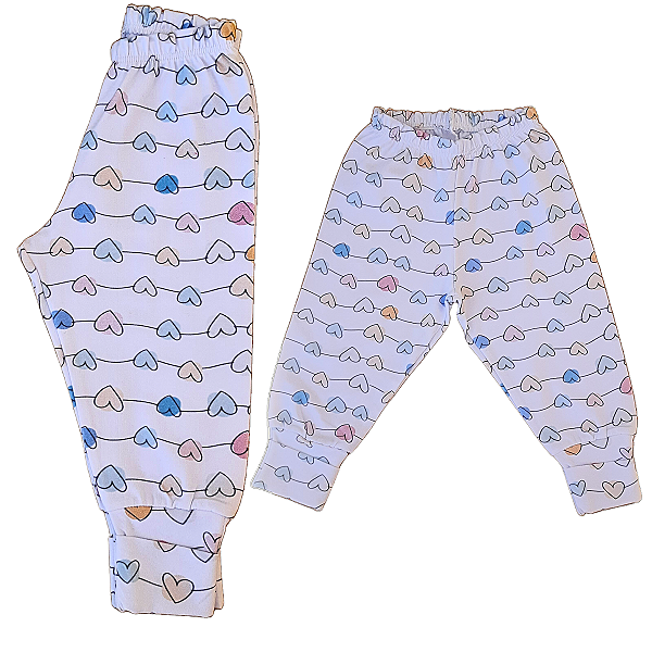 Mijão infantil Corações RN ao G Algodão Premium