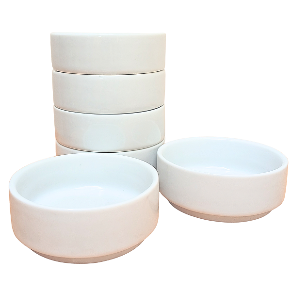 Kit Jogo 6 Tigelas sobremesa 100ml empilháveis Porcelana (2)