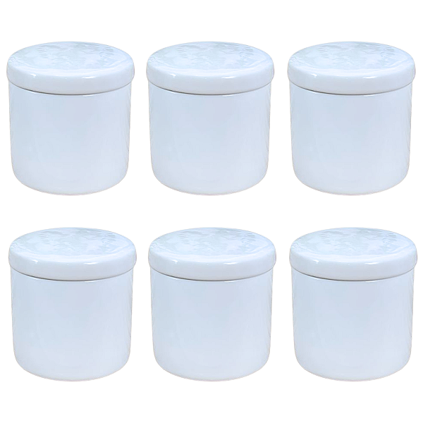 Kit Jogo Potes Higiene Condimentos Trecos Porcelana