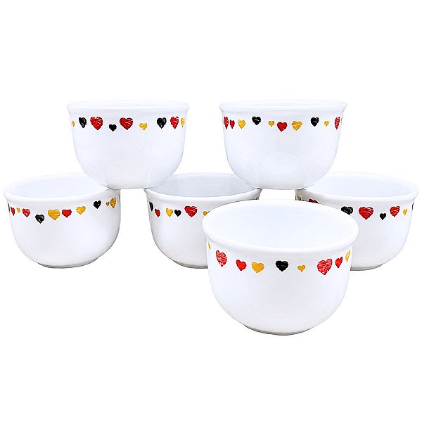 Kit 6 Tigela Bowl Cumbuca Sopa Sorvete Porcelana 350ml