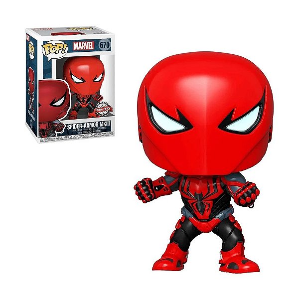 Boneco Spider-Armor MKIII 670 Marvel (Special Edition) - Funko Pop!