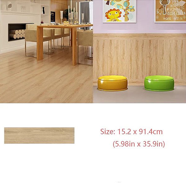 Auto-adesivo Wood Grain Floor Wallpaper, adesivo de parede impermeável,  quarto, - SHOPPINGZERA.COM