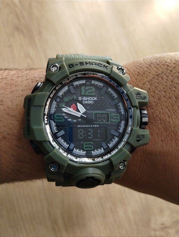 G-Shock CWG-1000 Verde Militar 55MM A Prova D'água