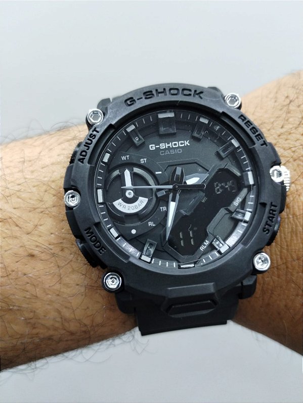 G-Shock GA-2200 Preto 50MM A Prova D'água