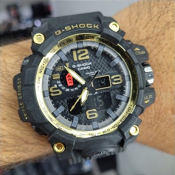 G-Shock CWG-1000 Preto/Dourado 55MM A Prova D'água